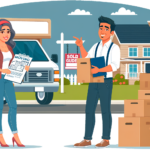 "Couple emballant des cartons pour déménager afin de suivre le travail du conjoint, guide ultime pour une transition harmonieuse"